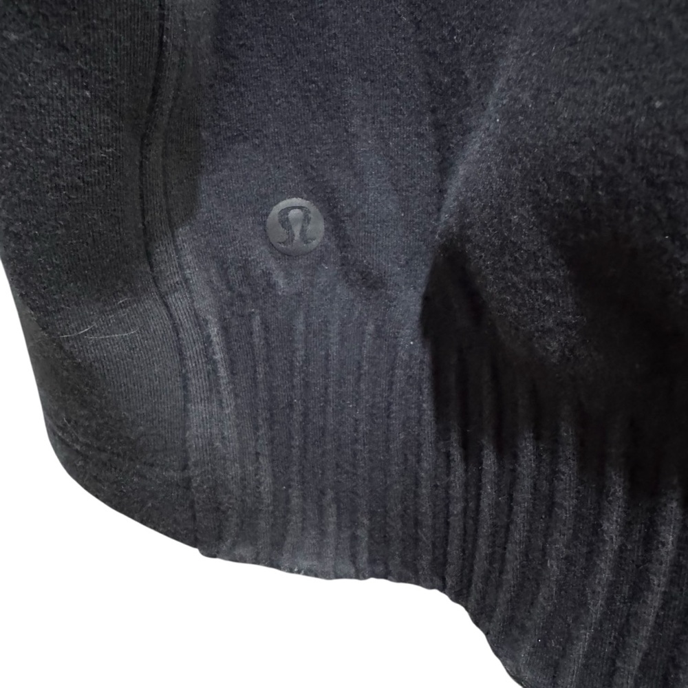 Lululemon NTS Cropped Short Sleeve Sweatshirt Black Size 10 - Picture 4 of 10